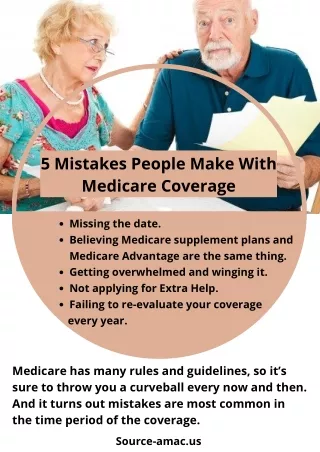 5 Mistakes People Make With Medicare Coverage