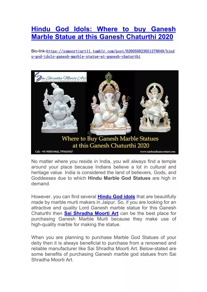 hindu god idols where to buy ganesh marble statue