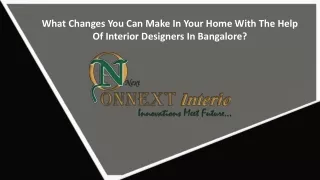 Interior Design Services in Bangalore India | onnextinterio