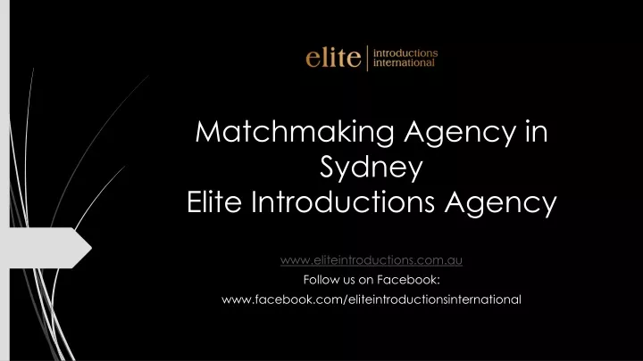 matchmaking agency in sydney elite introductions agency