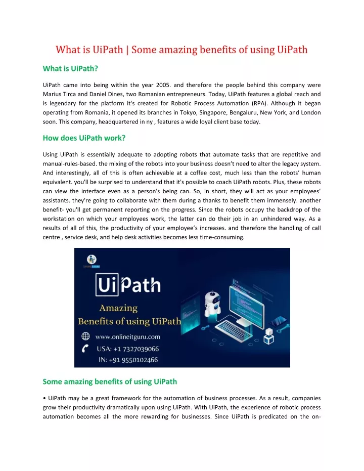 what is uipath some amazing benefits of using