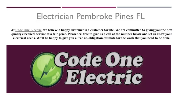 electrician pembroke pines fl