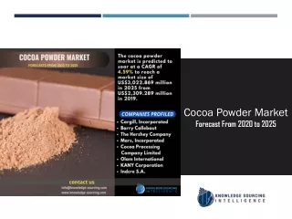 cocoa powder market forecast from 2020 to 2025