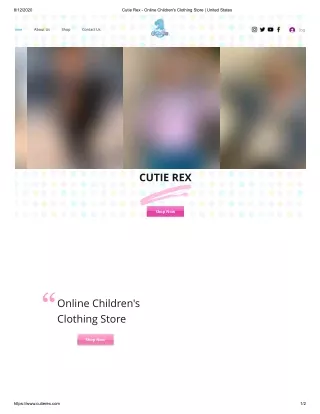 Cutie Rex | One of the best Online Children’s Clothing Store in Us