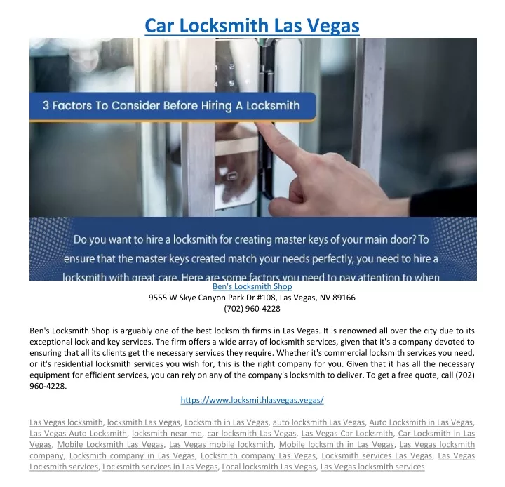 car locksmith las vegas