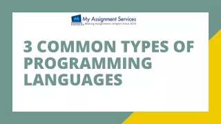 3 common types of programming languages