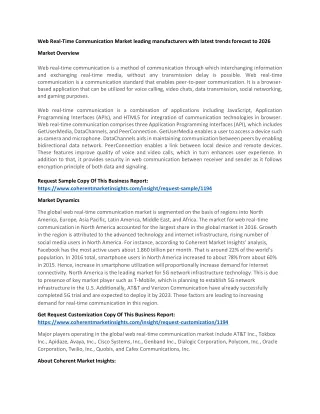 web real time communication market leading