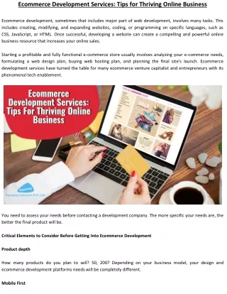 ecommerce development services tips for thriving