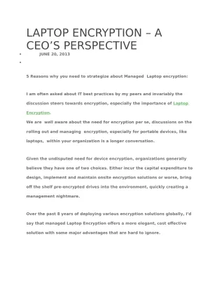 laptop encryption a ceo s perspective june 20 2013