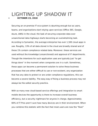 lighting up shadow it october 23 2018