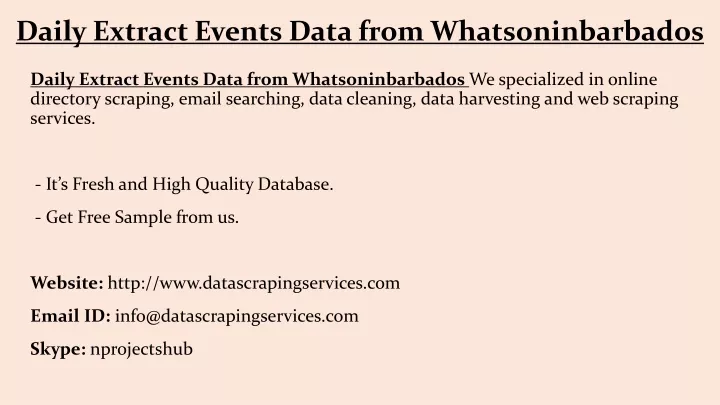 daily extract events data from whatsoninbarbados
