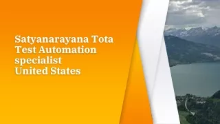 satyanarayana tota test automation specialist united states
