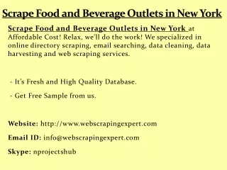 scrape food and beverage outlets in new york