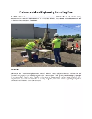 environmental and engineering consulting firm