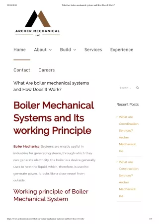 What Are boiler mechanical systems and How Does It Work?