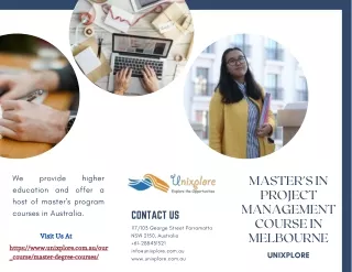 Best Master's In Project Management Course In Melbourne