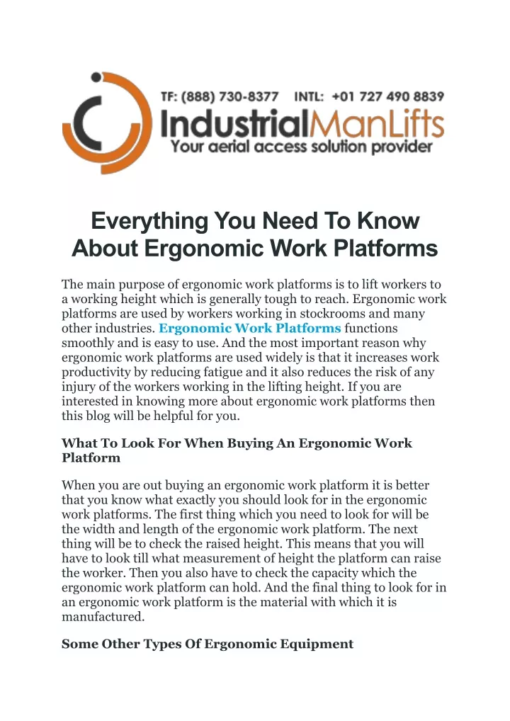 everything you need to know about ergonomic work