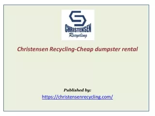 Cheap dumpster rental