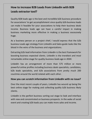 how to increase b2b leads from linkedin with