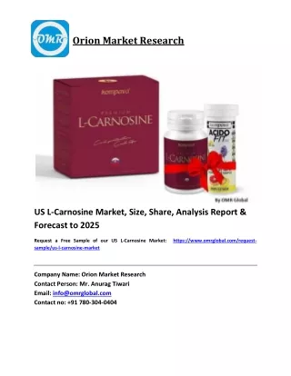 US L-Carnosine Market Size, Industry Trends, Share and Forecast 2020-2026