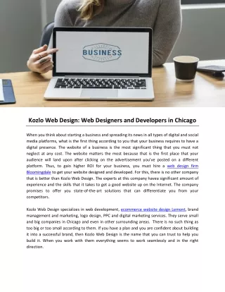 Kozlo Web Design: Web Designers and Developers in Chicago