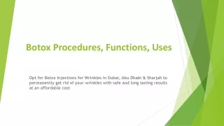 botox procedures functions uses