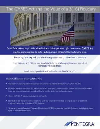 the cares act and the value of a 3 16 fiduciary
