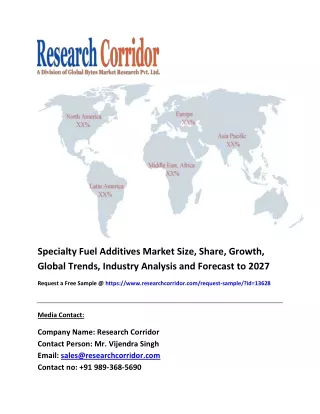 Global Specialty Fuel Additives Market Size, Share, Growth and Industry Report to 2027