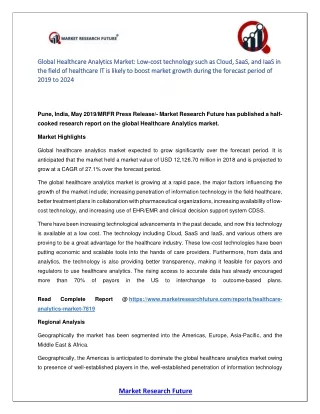 global healthcare analytics market low global