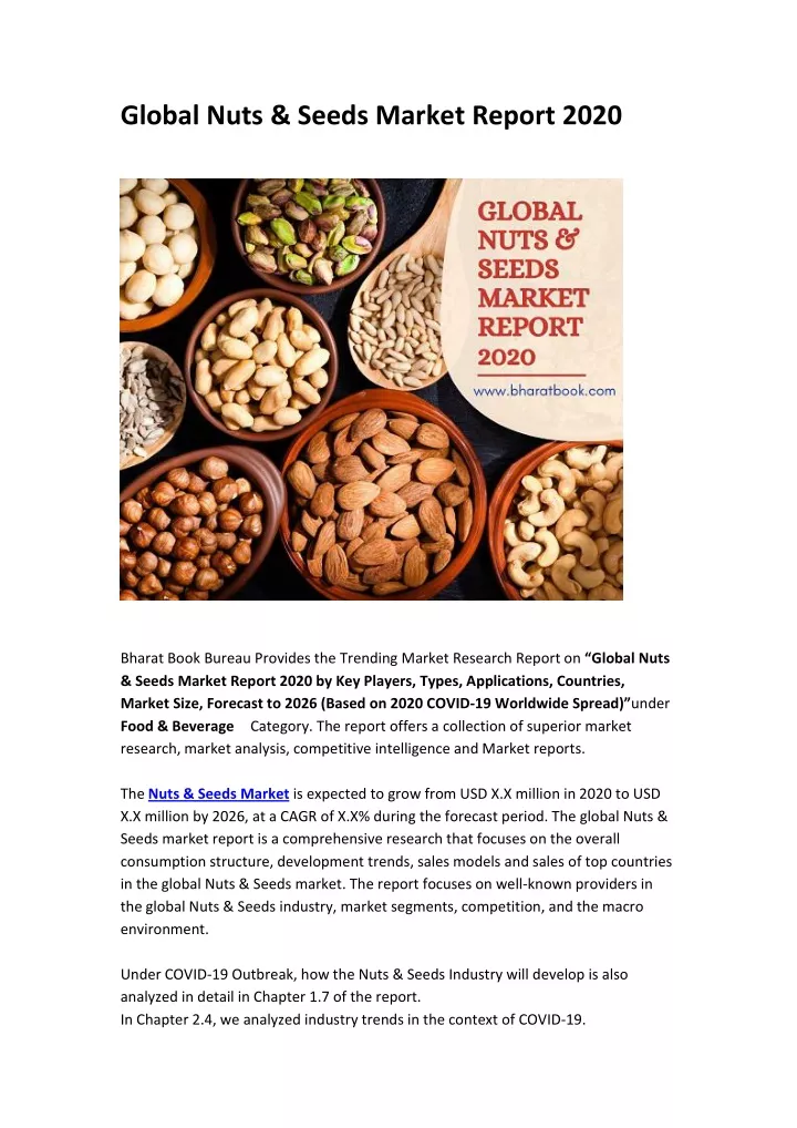 global nuts seeds market report 2020