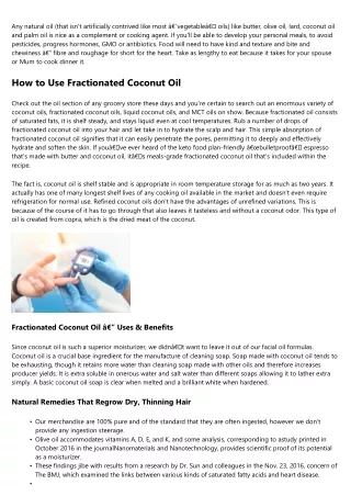 Fractionated MCT Coconut Oil