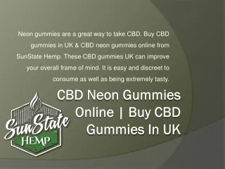 CBD Neon Gummies Online | Buy CBD Gummies In UK