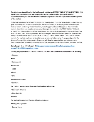 the latest report published by market research
