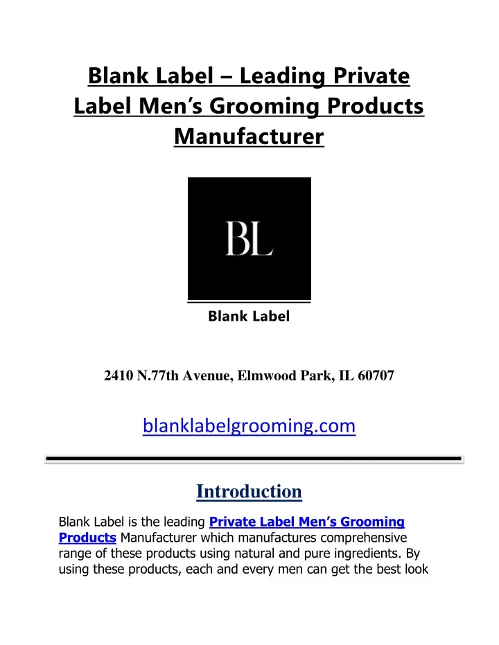 blank label leading private label men s grooming