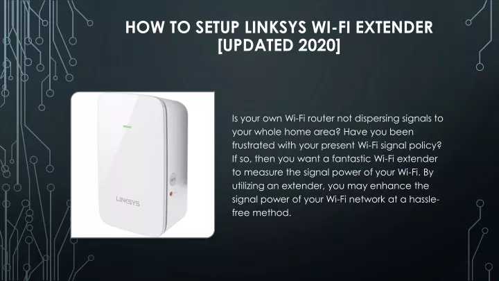 how to setup linksys wi fi extender updated 2020