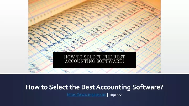 how to select the best accounting software