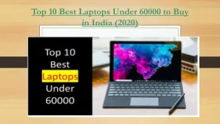 Top 10 Best Laptops Under 60000 to Buy in 2020