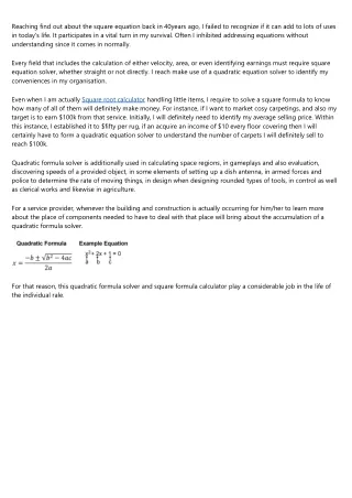 quadraticformulacalculator