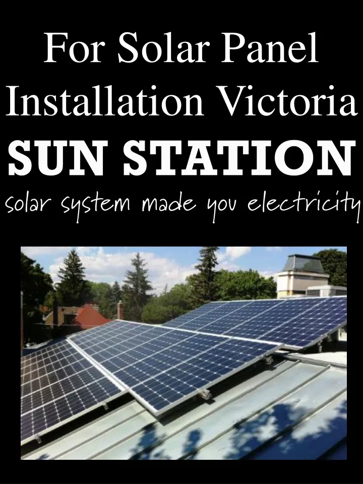 for solar panel installation victoria