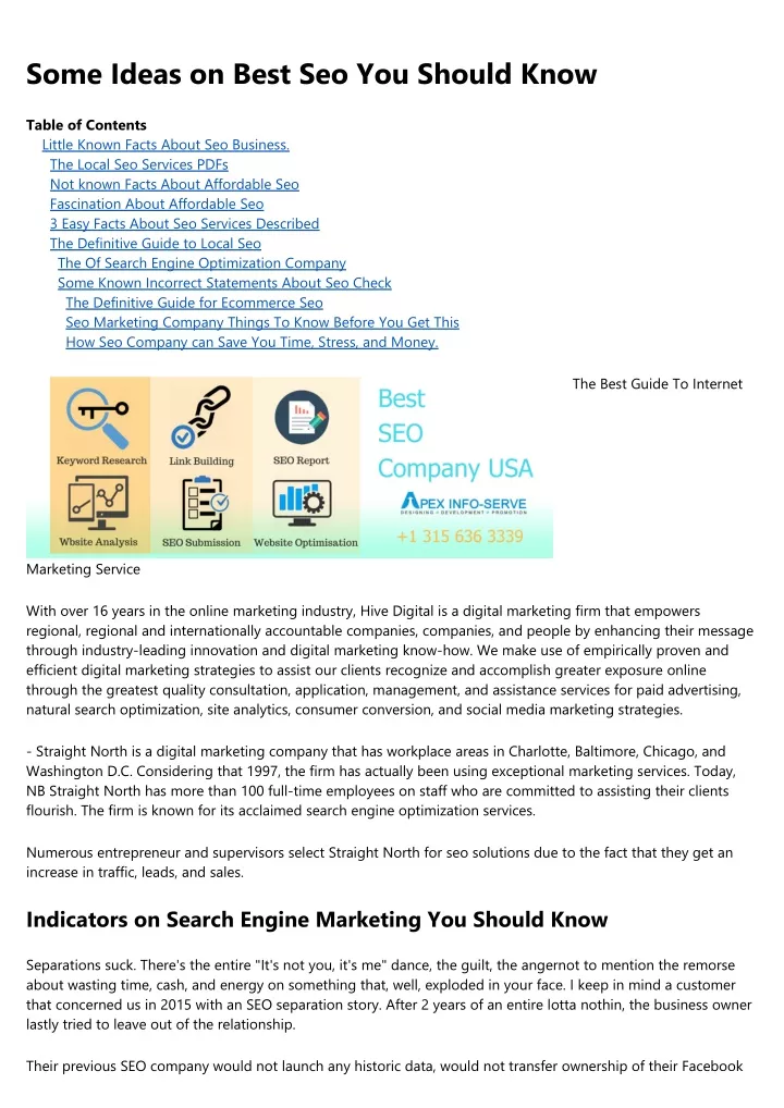 some ideas on best seo you should know