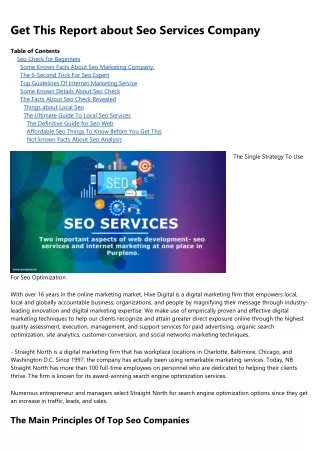 get this report about seo services company