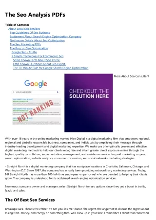 the seo analysis pdfs