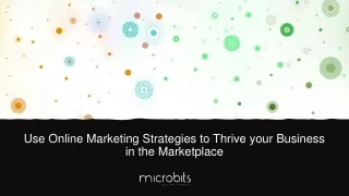 Use Online Marketing Strategies to Thrive your Business in the Marketplace