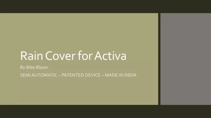 rain cover for activa by bike blazer