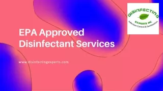 Disinfecting Experts NC | EPA Approved Disinfectant Services