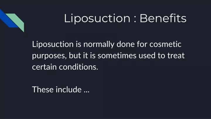 liposuction benefits