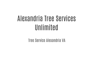 Alexandria Tree Services Unlimited