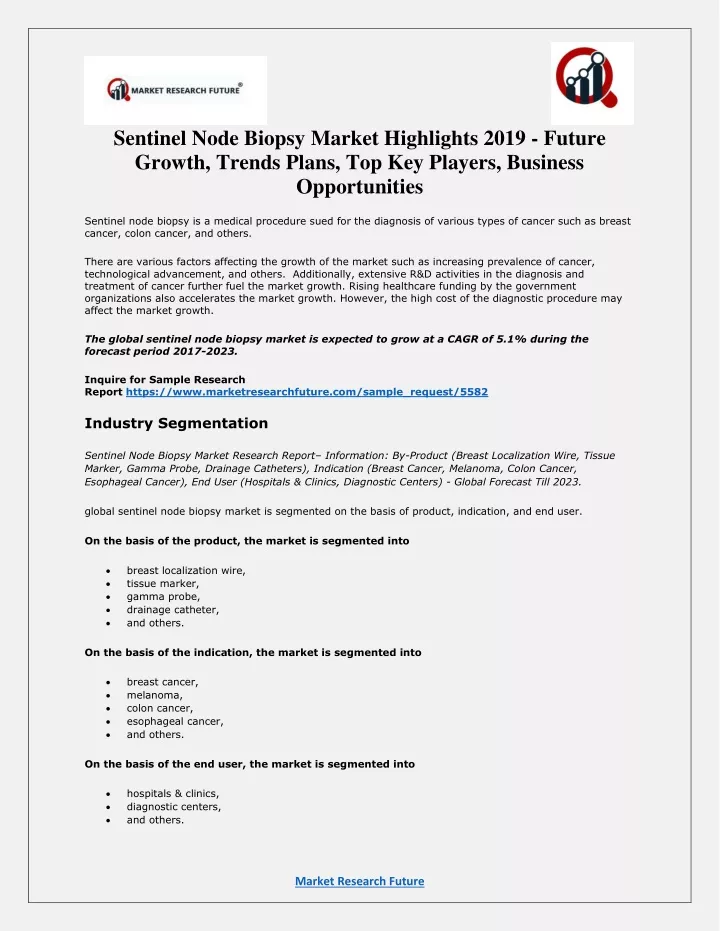 sentinel node biopsy market highlights 2019