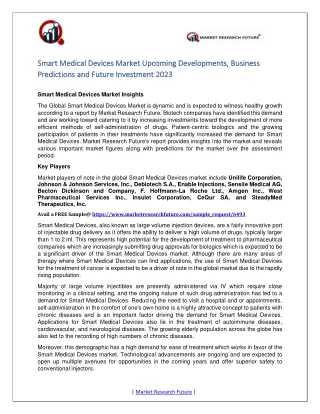 smart medical devices market smart medical