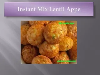 Instant Mix Lentil Appe by Mejwani Recipes